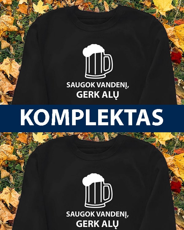 Save Water Drink Beer Graphic Sweatshirt Set