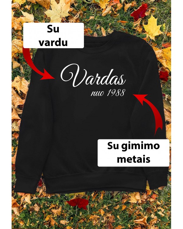 Marškinėliai su Jūsų vardu ir metais - "Vardas nuo"  elegantiškas