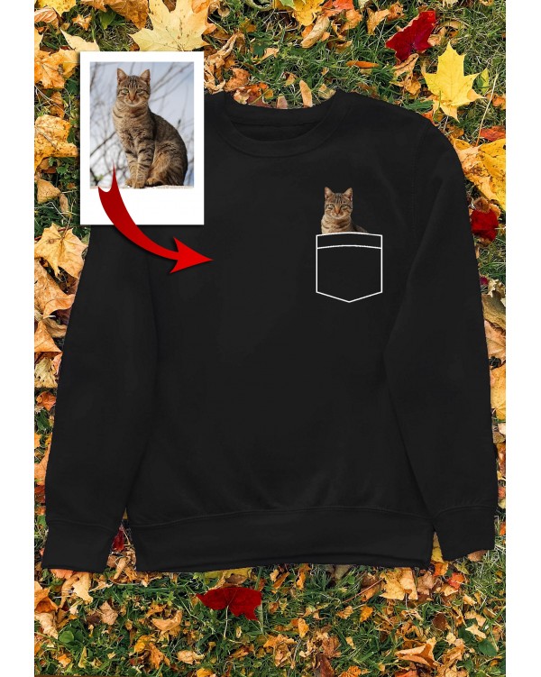 Pet in Heart with Your Pet Photo Custom Graphic T-Shirt