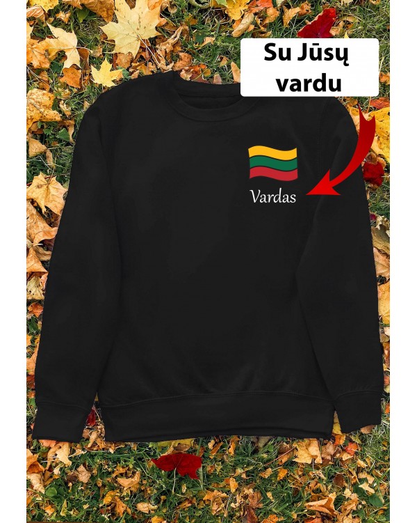 Džemperis su Jūsų pasirinktu vardu - "Lietuva širdyje"