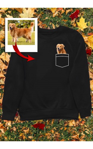 Džemperis arba marškinėlis su Jūsų augintinio nuotrauka "Augintinis širdyje"