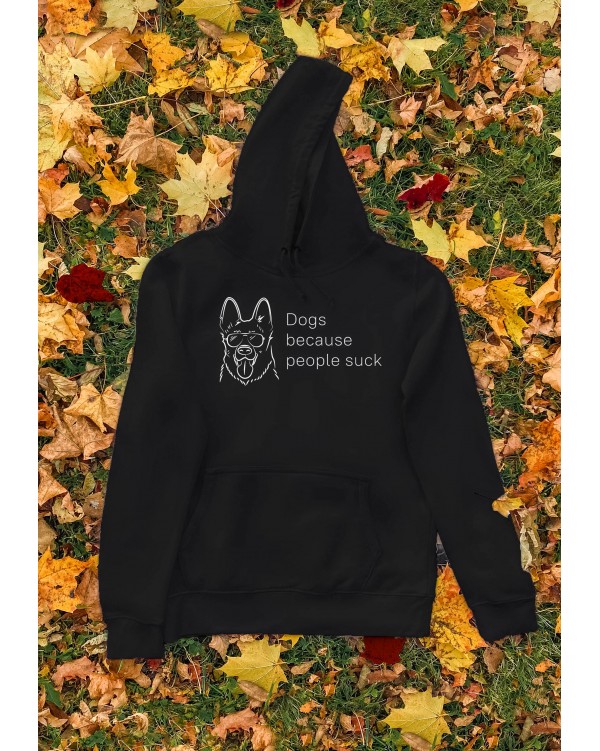 Du Džemperiai "Dogs Because People Suck" su Gobtuvu