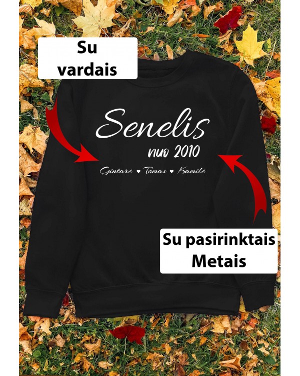 Džemperis su Jūsų vardais - "Senelis nuo su vardais po apačia"