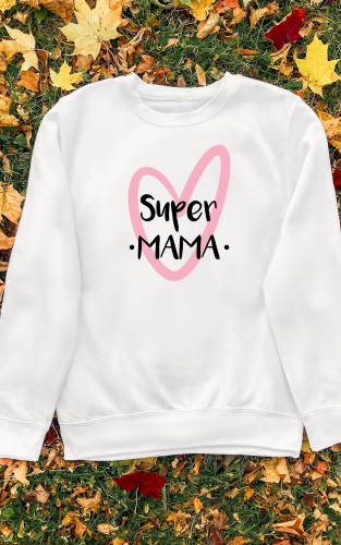 Džemperis su užrašu "Super MAMA"