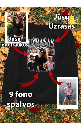 Photo Collage (5 Photos) Custom Graphic Sweatshirt