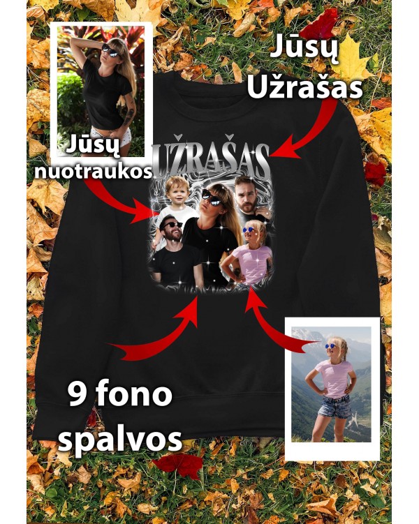 Džemperis su Jūsų nuotraukomis "5 nuotraukų koliažas"