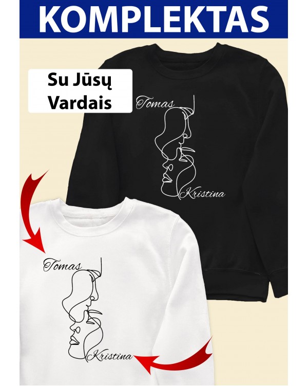 Du Džemperiai su Jūsų vardais "Kartu" - Unisex