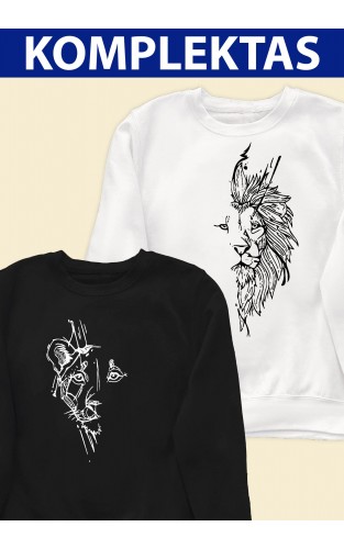 Du Džemperiai "Liūtas ir liūtė" - Unisex