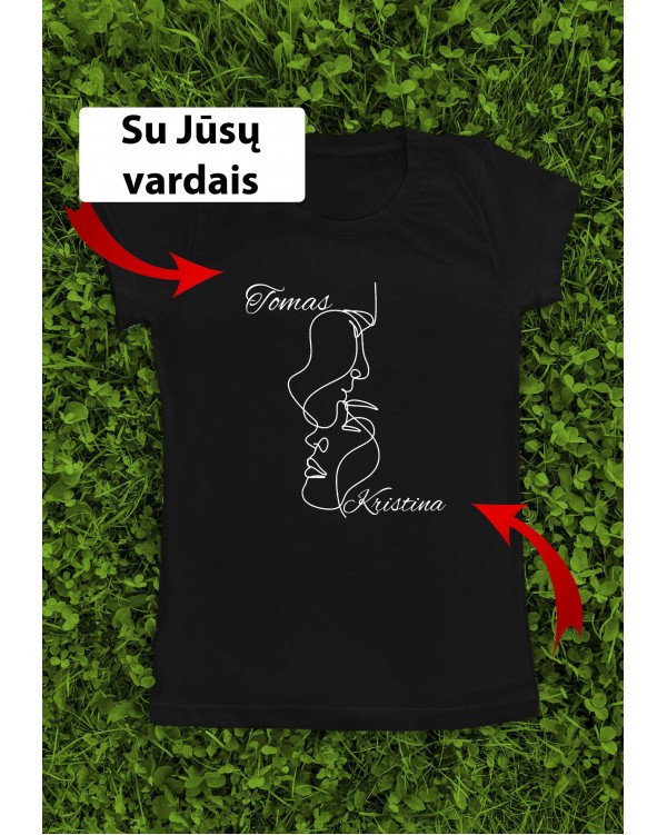 Marškinėliai su Jūsų pasirinktais vardais - "Kartu"
