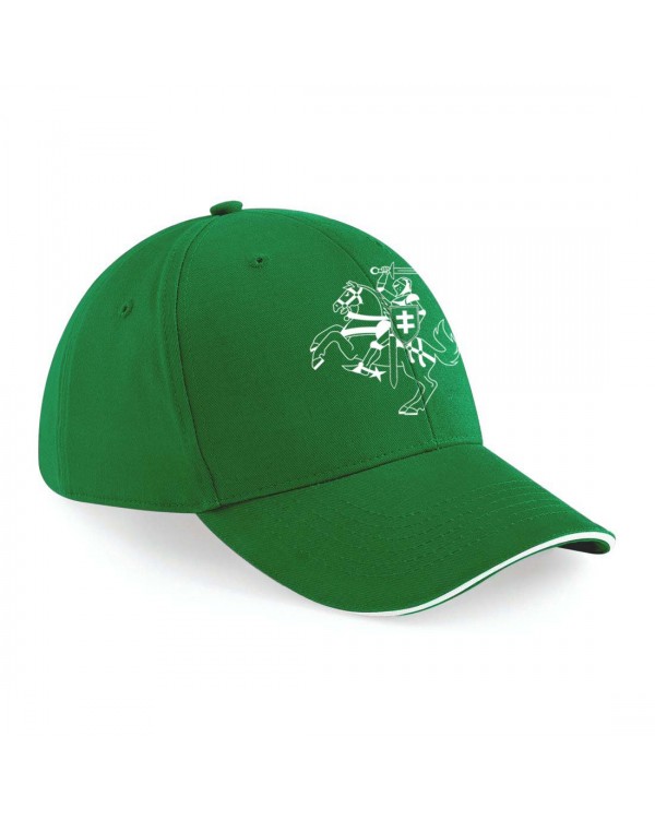 Siuvinėta kepurė nuo saulės "Vytis"  žalia