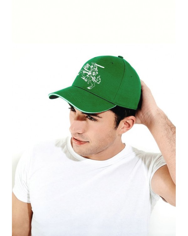 Siuvinėta kepurė nuo saulės "Vytis"  žalia