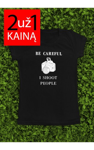 Dveji marškinėliai su užrašu "I Shoot People" -  komplektas