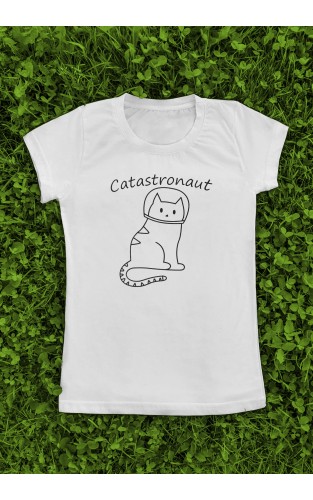 Marškinėliai su užrašu "Catastronaut"