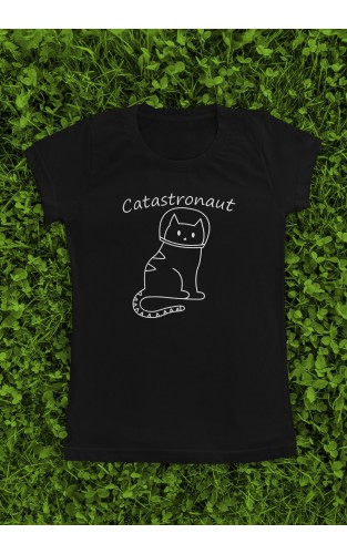 Dveji marškinėliai su užrašu "Catastronaut" -  komplektas