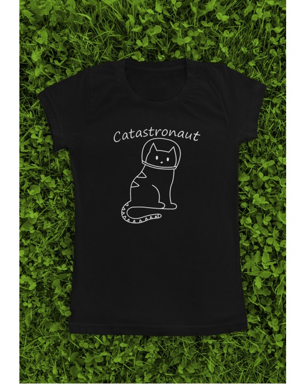 Marškinėliai su užrašu "Catastronaut"