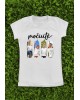 Grandma 4 Photo Collage  with your kids photos Custom Graphic T-Shirt