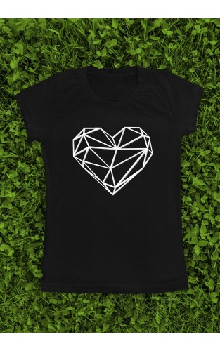 Geometric Heart Graphic T-Shirt