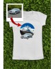 Marškinėliai su Jūsų automobiliu "Automobilis kelyje" (stilizuotas)