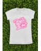 Marškinėliai su užrašu "Barbie bride to be"