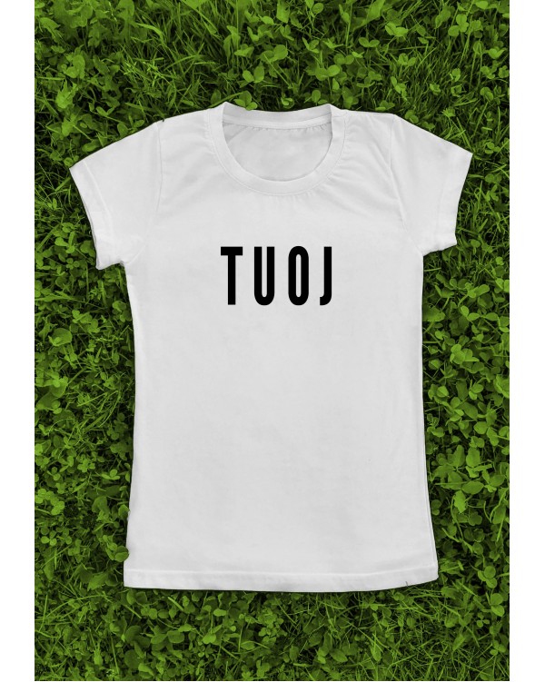 Marškinėliai su užrašu "TUOJ"