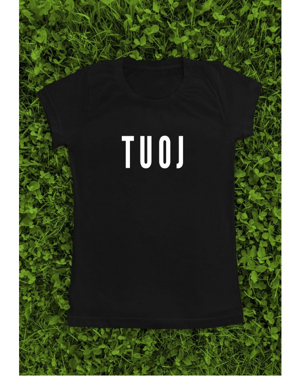 Marškinėliai su užrašu "TUOJ"
