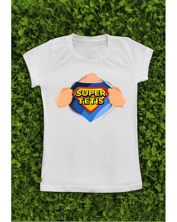 Marškinėliai su užrašu "Super Tėtis"