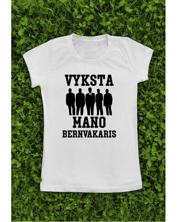 Marškinėliai su užrašu Jaunikiui "Kieti vyrai"