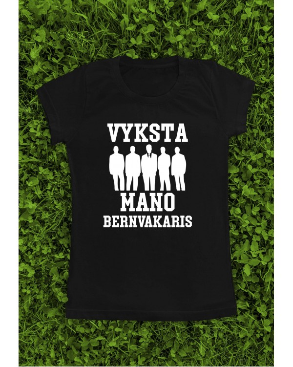 Marškinėliai su užrašu Jaunikiui "Kieti vyrai"