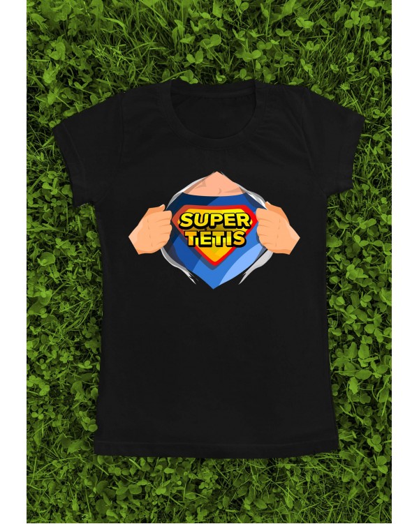 Marškinėliai su užrašu "Super Tėtis"