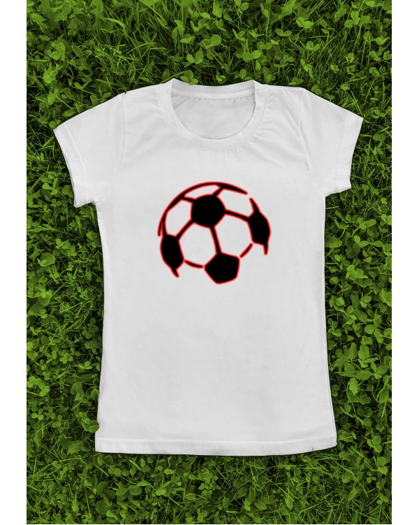 Glowing Red Football Graphic T-Shirt