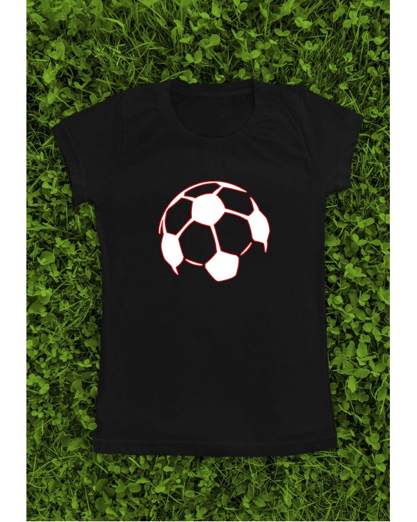 Glowing Red Football Graphic T-Shirt