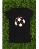Glowing Red Football Graphic T-Shirt