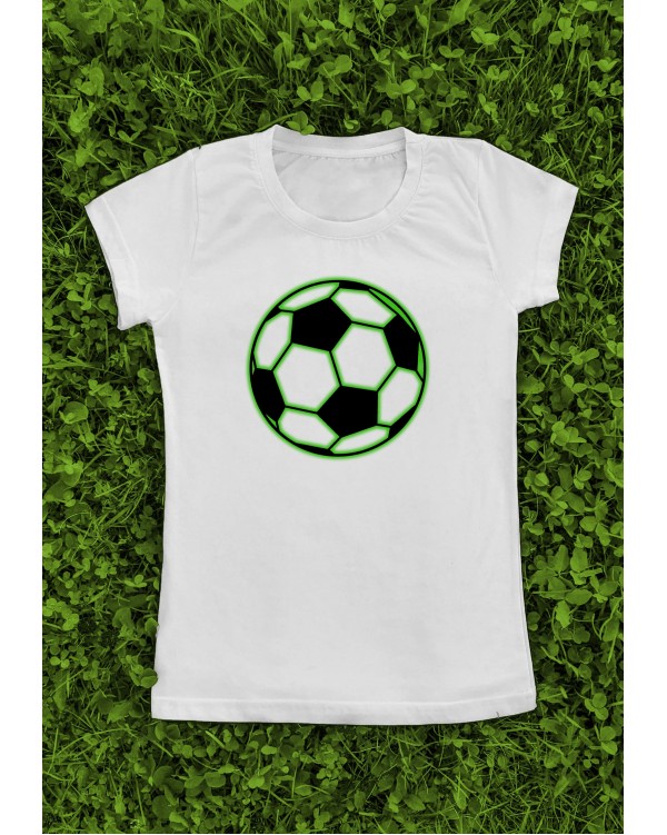 Glowing Green Football Graphic T-Shirt