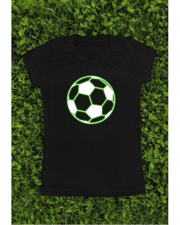 Glowing Green Football Graphic T-Shirt
