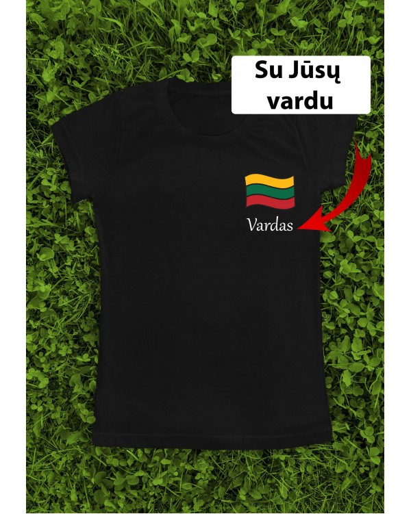 Marškinėliai su Jūsų pasirinktu vardu - "Lietuva širdyje"