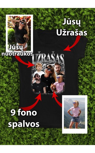 Photo Collage (5 Photos) Custom Graphic T-Shirt
