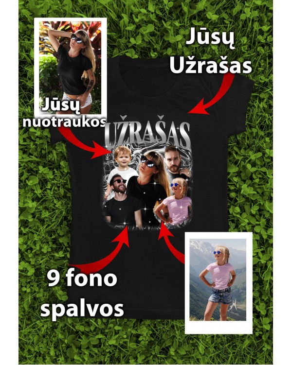 Marškinėliai su Jūsų nuotraukomis "5 nuotraukų koliažas"