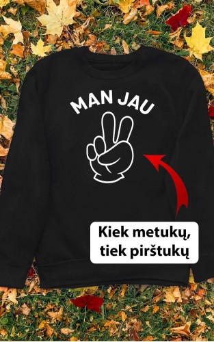 „Man jau“ gimtadienio džemperis su metais vaikui