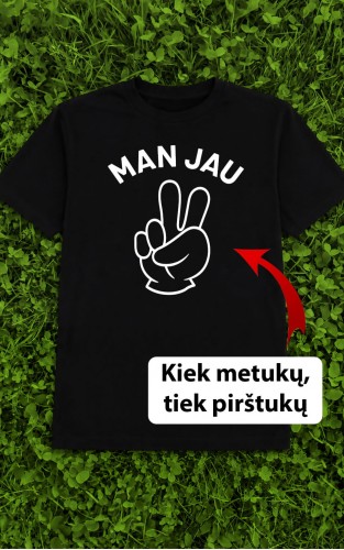 „Man jau“ gimtadienio marškinėliai su metais vaikui