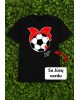 Marškinėliai su Jūsų vardu futbolo gerbėjai – Futbolo kamuolys su kaspinu