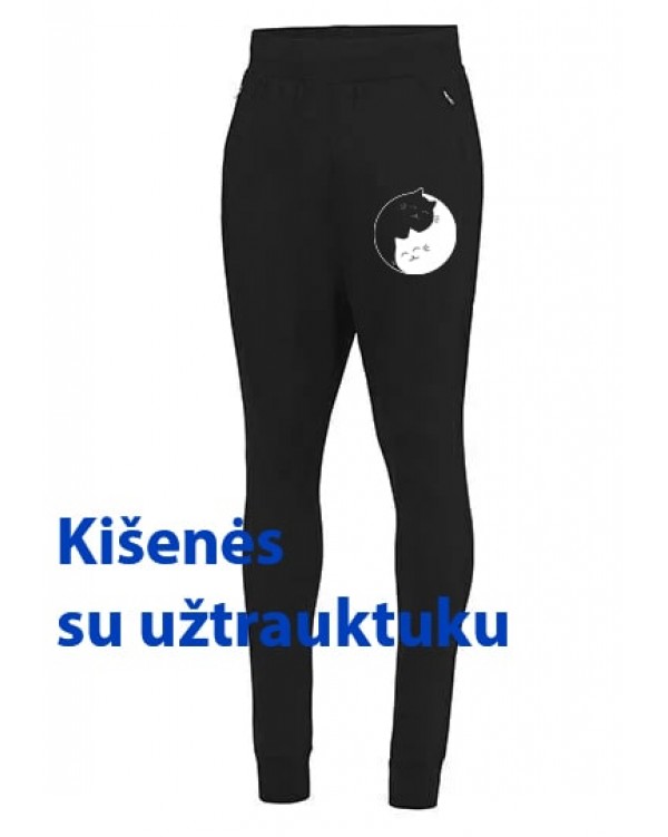 Yin Yang Cat Graphic Pants