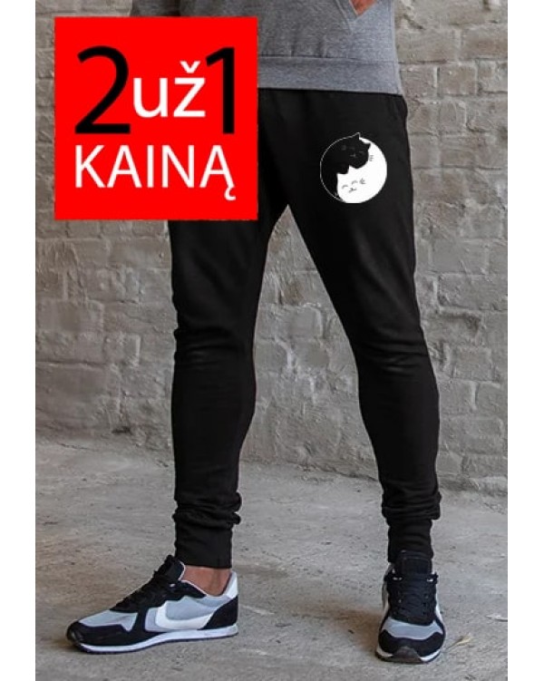 Yin Yang Cat Graphic Pants